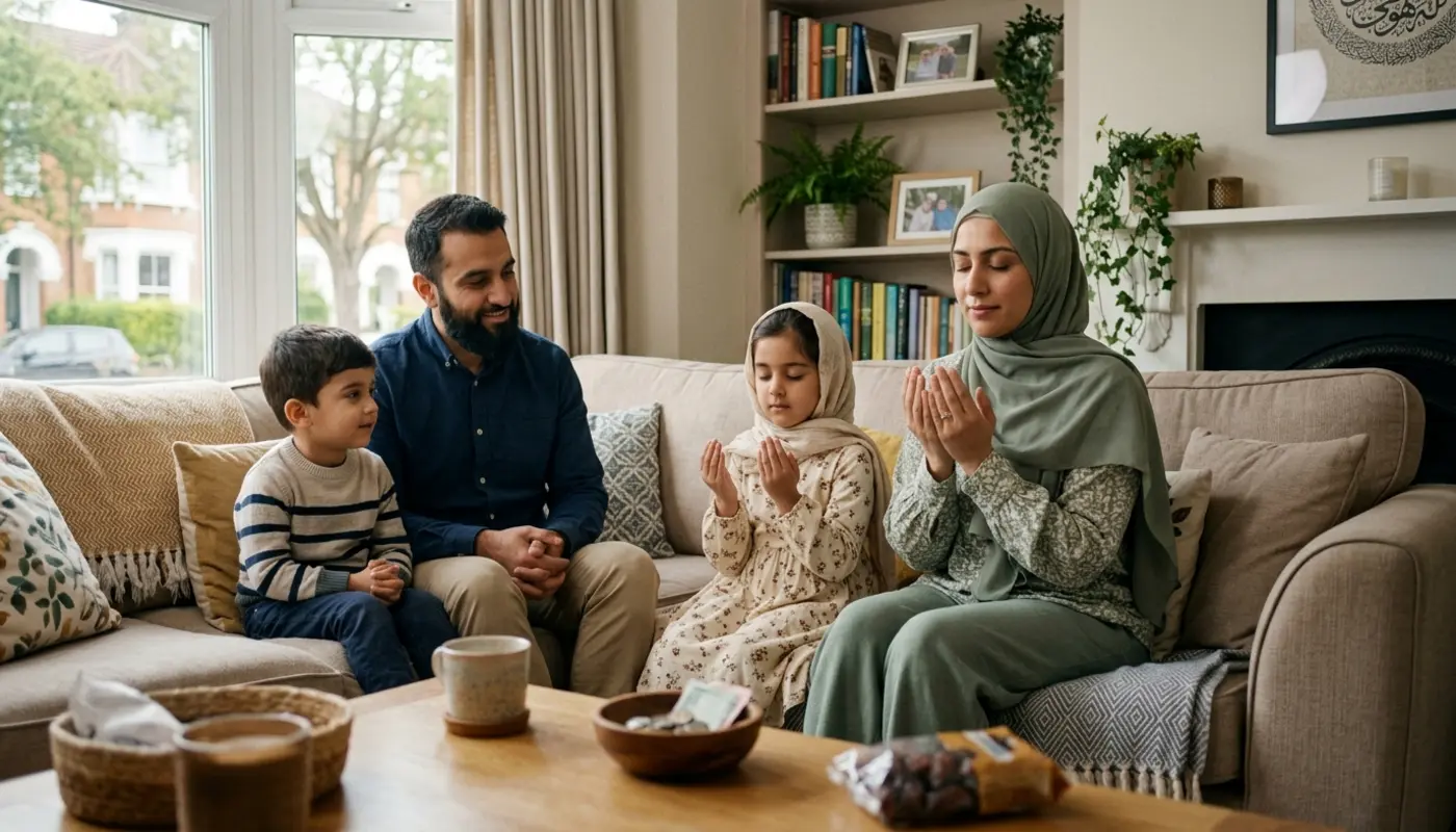 Muslim giving charity on behalf of deceased loved one