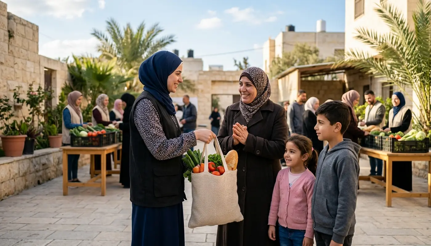 UK volunteer preparing humanitarian aid supplies for Gaza