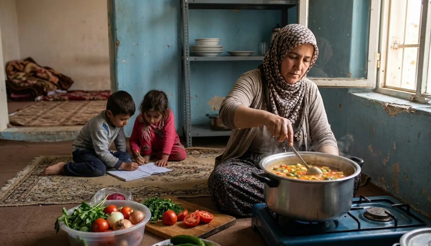 Widowed mother in Gaza receiving support
